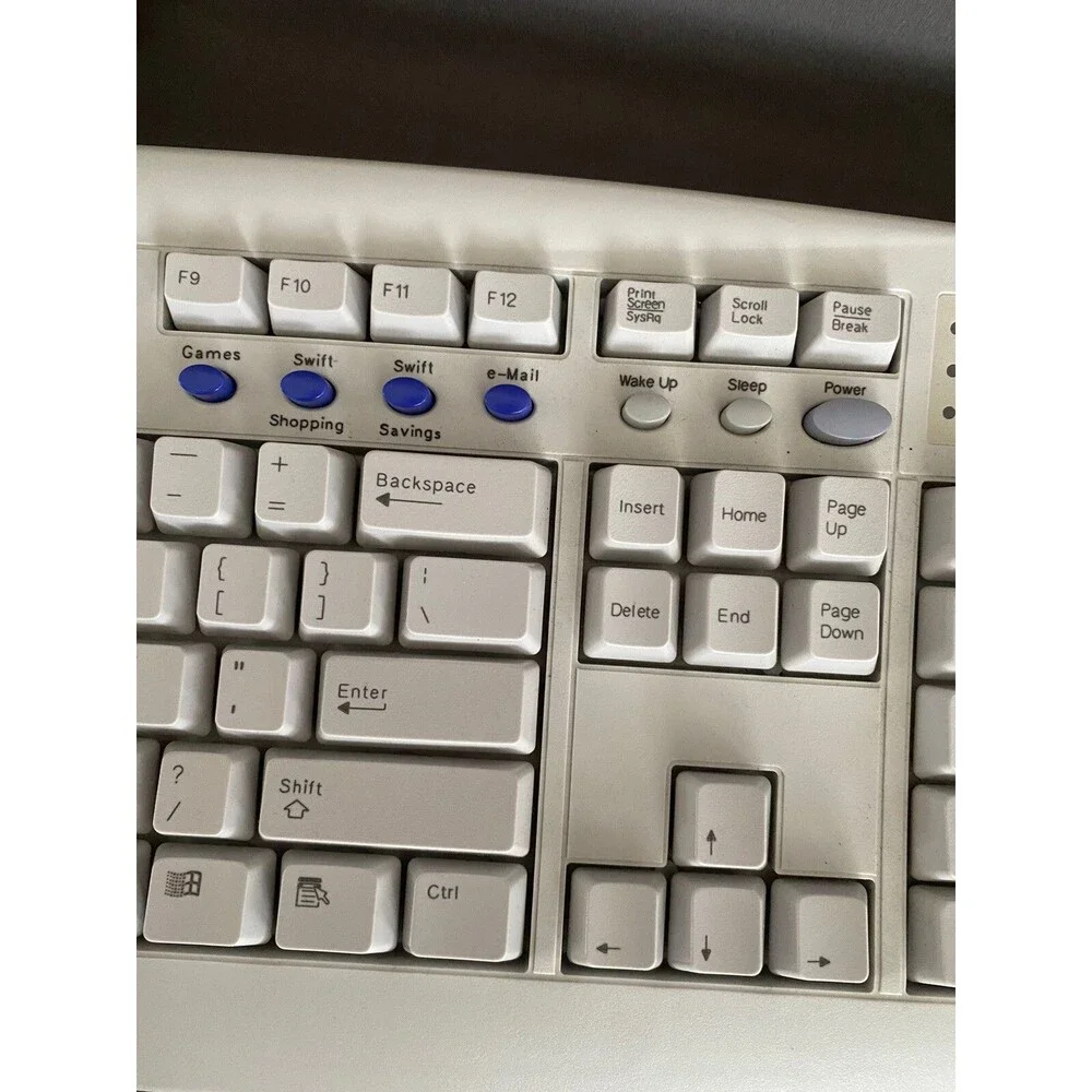 CLICKY Keyboard Model SK-720H PS/2 Port TESTED WORKS Swiftboard HOT KEYS